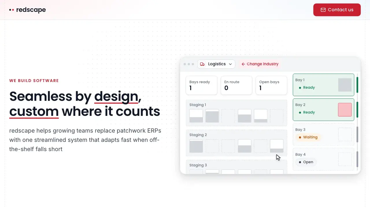The opening of Redscape's website